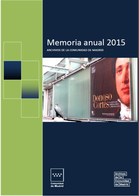 Portada de Memoria anual 2015. Archivos de la Comunidad de Madrid