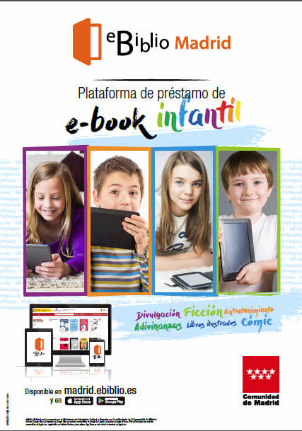 Portada de eBiblio Madrid. Plataforma de préstamo de e-book infantil