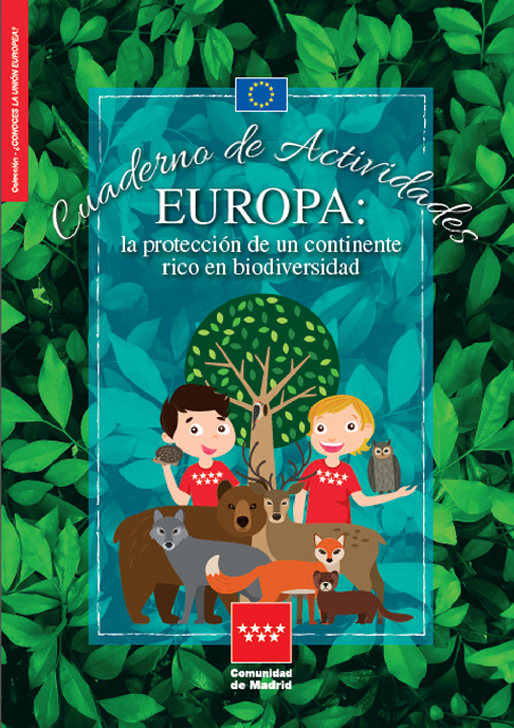 Portada de Cuaderno de actividades.  Europa La protección de un continente rico en Biodiversidad