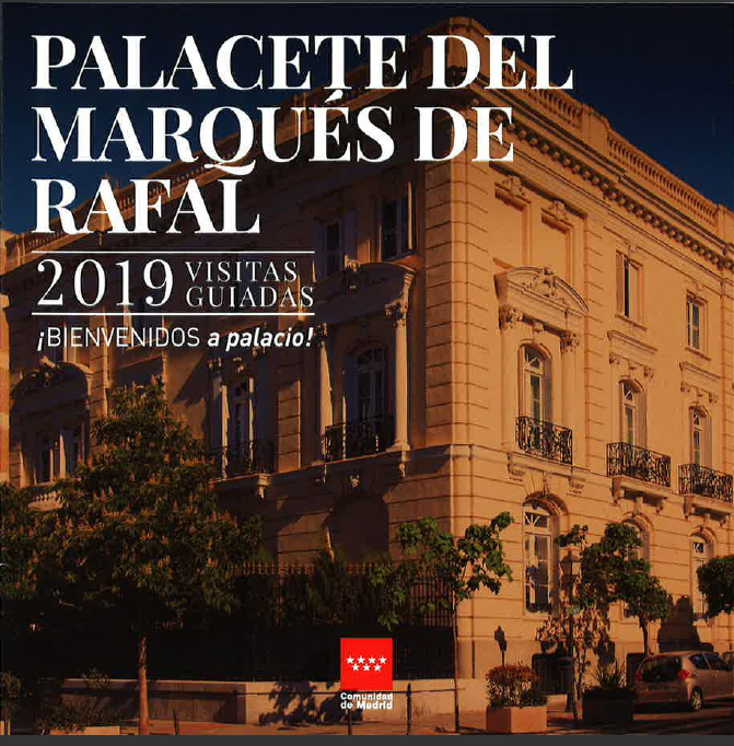 Portada de Bienvenidos a Palacio 2019. Palacete del Marqués de Rafal. Residencia del Embajador de Bélgica