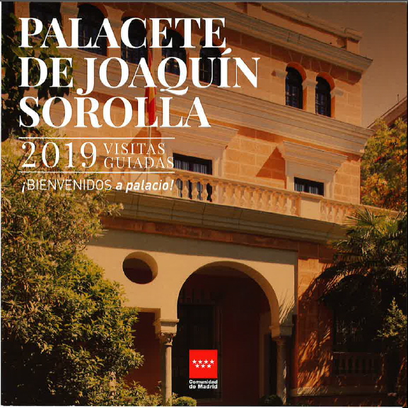 Portada de Bienvenidos a Palacio 2019. Palacete de Joaquín Sorolla. Museo Sorolla