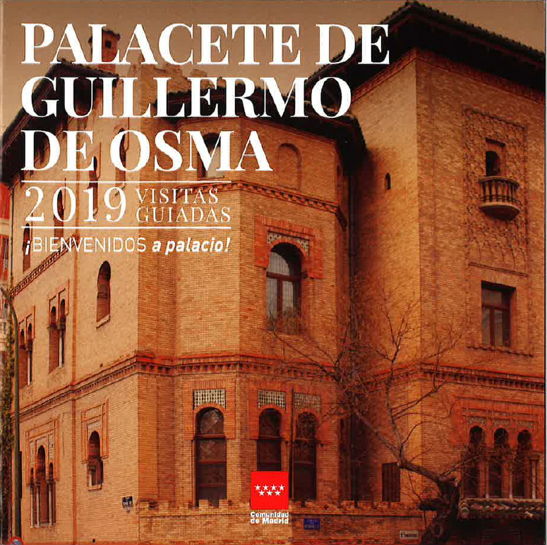 Portada de Bienvenidos a Palacio 2019. Palacete de Guillermo de Osma. Instituto Valencia Don Juan