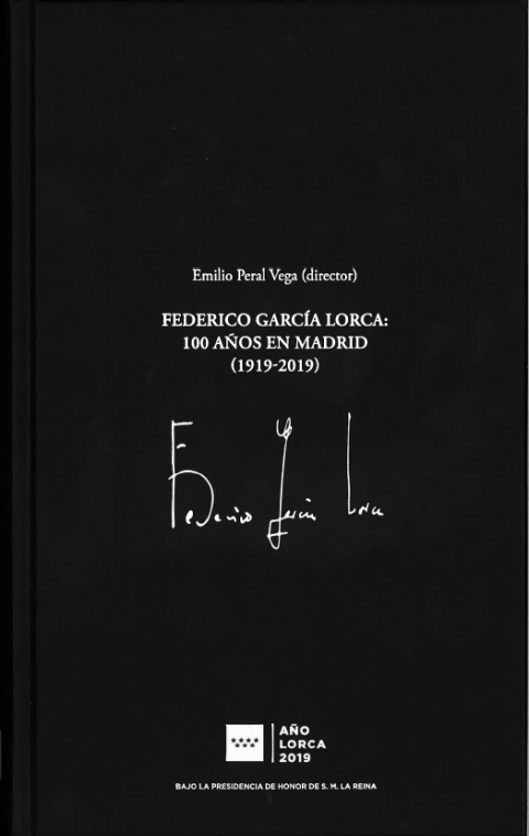Portada de Federico García Lorca 100 años en Madrid (1919-2019)