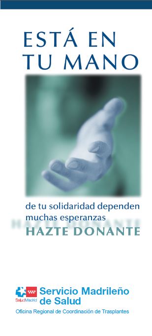 Portada de Hazte donante (Oficina Regional de Coordinación de Trasplantes)