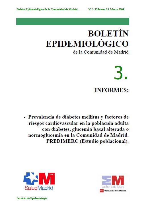Portada de Boletín epidemiológico. Número 3, Volumen 15. Marzo 2009 