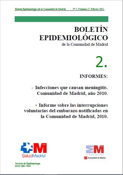 Portada de Boletín epidemiológico. Número 2, Volumen 17. Febrero 2011 