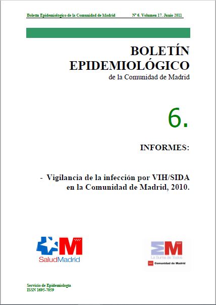 Portada de Boletín epidemiológico. Número 6, Volumen 17. Junio 2011