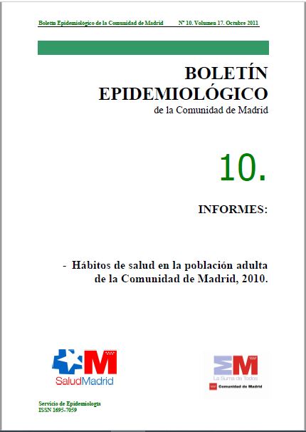 Portada de Boletín epidemiológico. Número 10, Volumen 17. Octubre 2011 