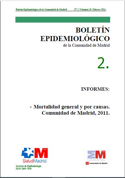 Portada de Boletín epidemiológico. Número 2, Volumen 20. Febrero 2014