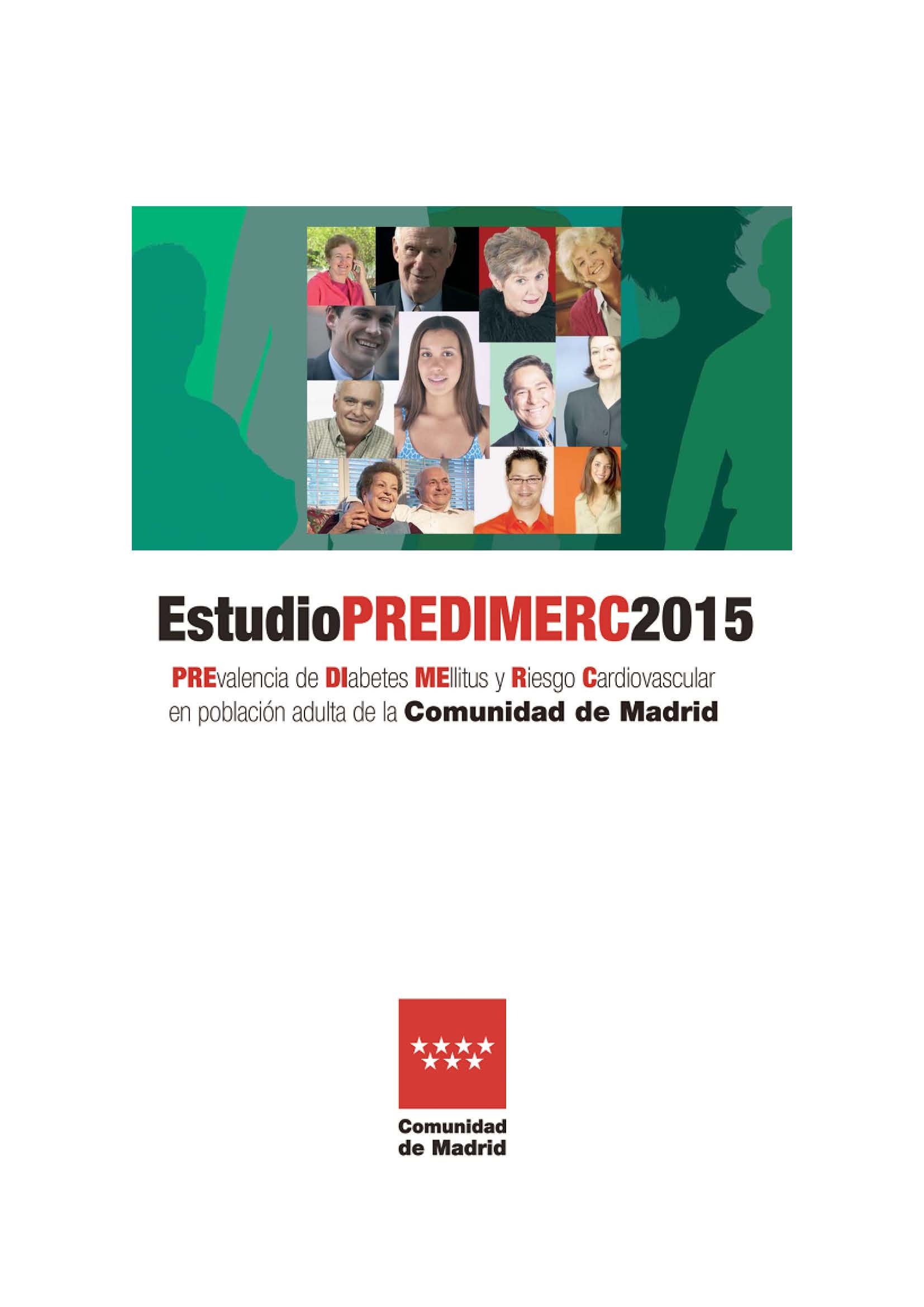 Portada de Estudio PREDIMERC 2015. Prevalencia de diabetes mellitus y riesgo cardiovascular en la población adulta de la Comunidad de Madrid
