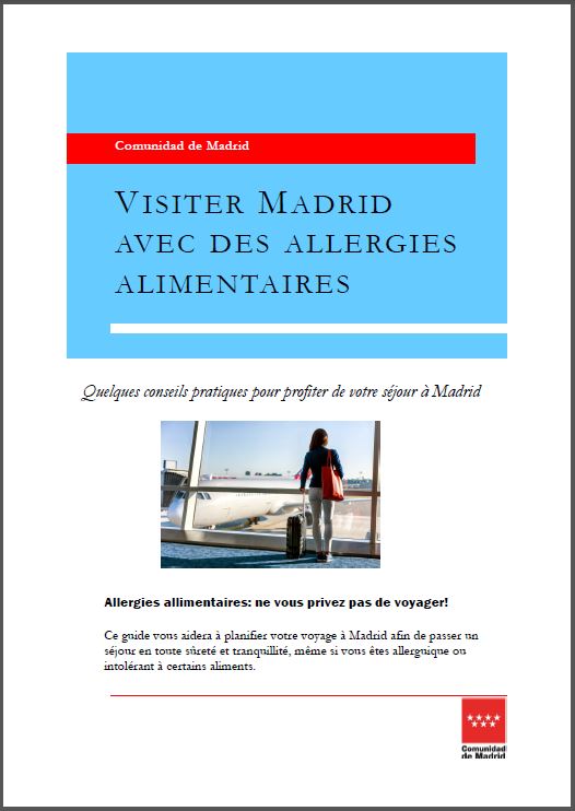 Portada de Visitar Madrid con alergias alimentarias (Francés) - Visiter Madrid avec des allergies alimentaires