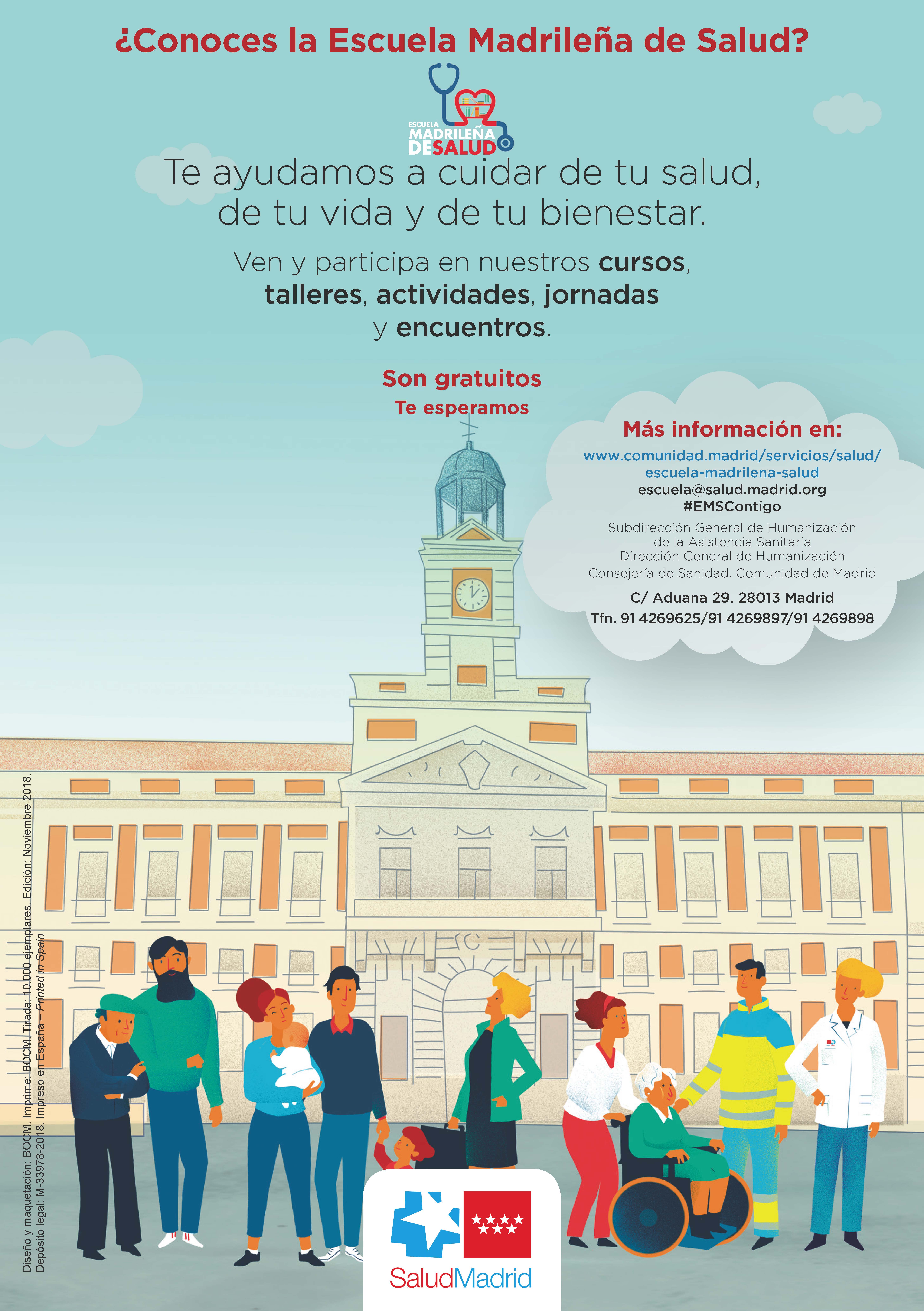 Portada de ¿Conoces la Escuela madrileña de salud? Infografía