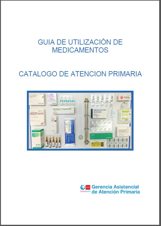 Portada de Guía de utilización de medicamentos. Catálogo de Atención Primaria