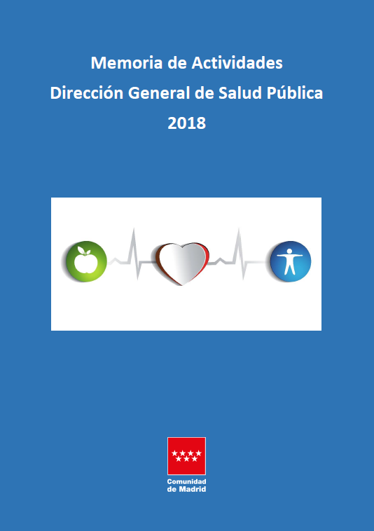 Portada de Memoria de Actividades. Dirección General de Salud Publica 2018