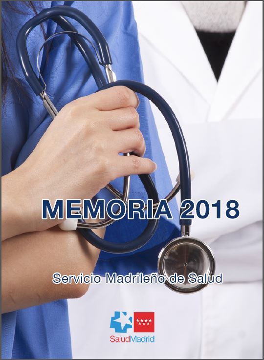 Portada de Memoria 2018. Servicio Madrileño de Salud 