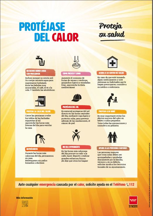 Portada de Protéjase del calor. Proteja su salud (Cartel)