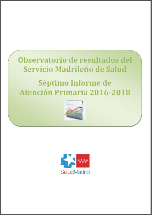 Portada de Observatorio de Resultados del Servicio Madrileño de Salud. Séptimo Informe de Atención Primaria 2016-2018