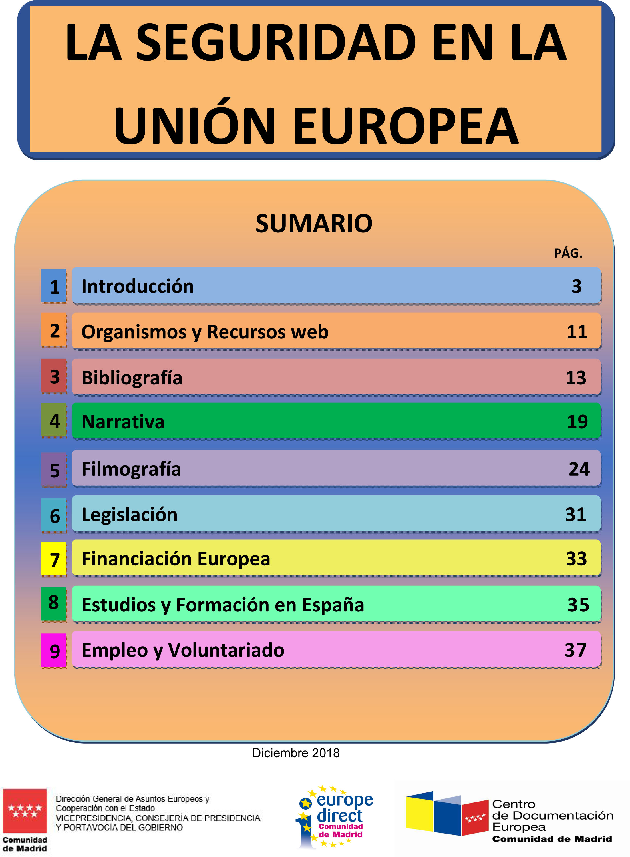 Portada de Seguridad de la Unión Europea, La. Guía de recursos.