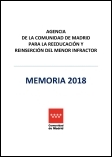 Portada de Memoria 2018. Agencia de la Comunidad de Madrid para la Reeducación y Reinserción del Menor Infractor