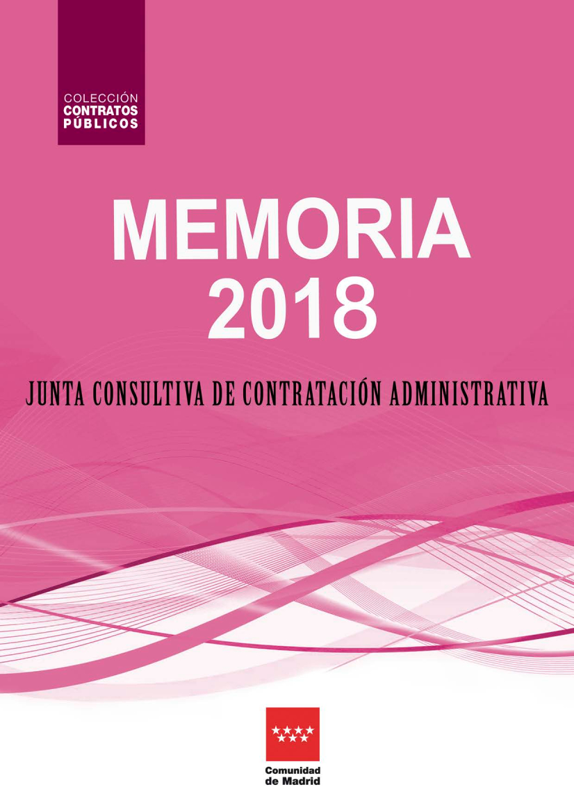 Portada de Junta Consultiva de Contratación Administrativa. Memoria 2018
