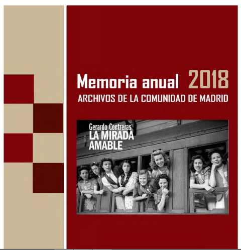 Portada de Memoria anual 2018. Archivos de la Comunidad de Madrid.