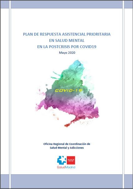 Portada de Plan de respuesta asistencial prioritaria en salud mental en la crisis por COVID19