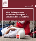 Portada de Altas de los partes de accidentes con baja en la Comunidad de Madrid 2017