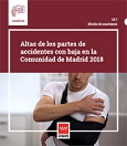 Portada de Altas de las partes de accidentes con baja en la Comunidad de Madrid 2018