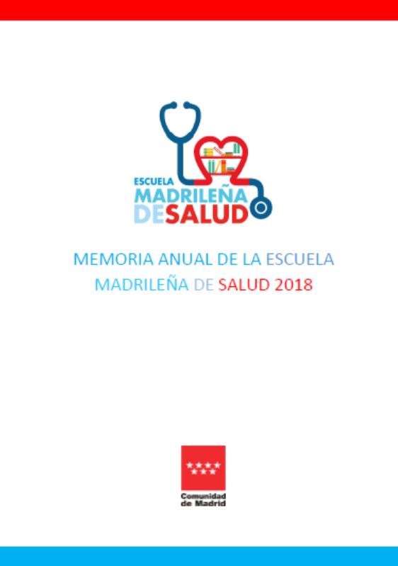 Portada de Memoria anual de la Escuela Madrileña de Salud año 2018