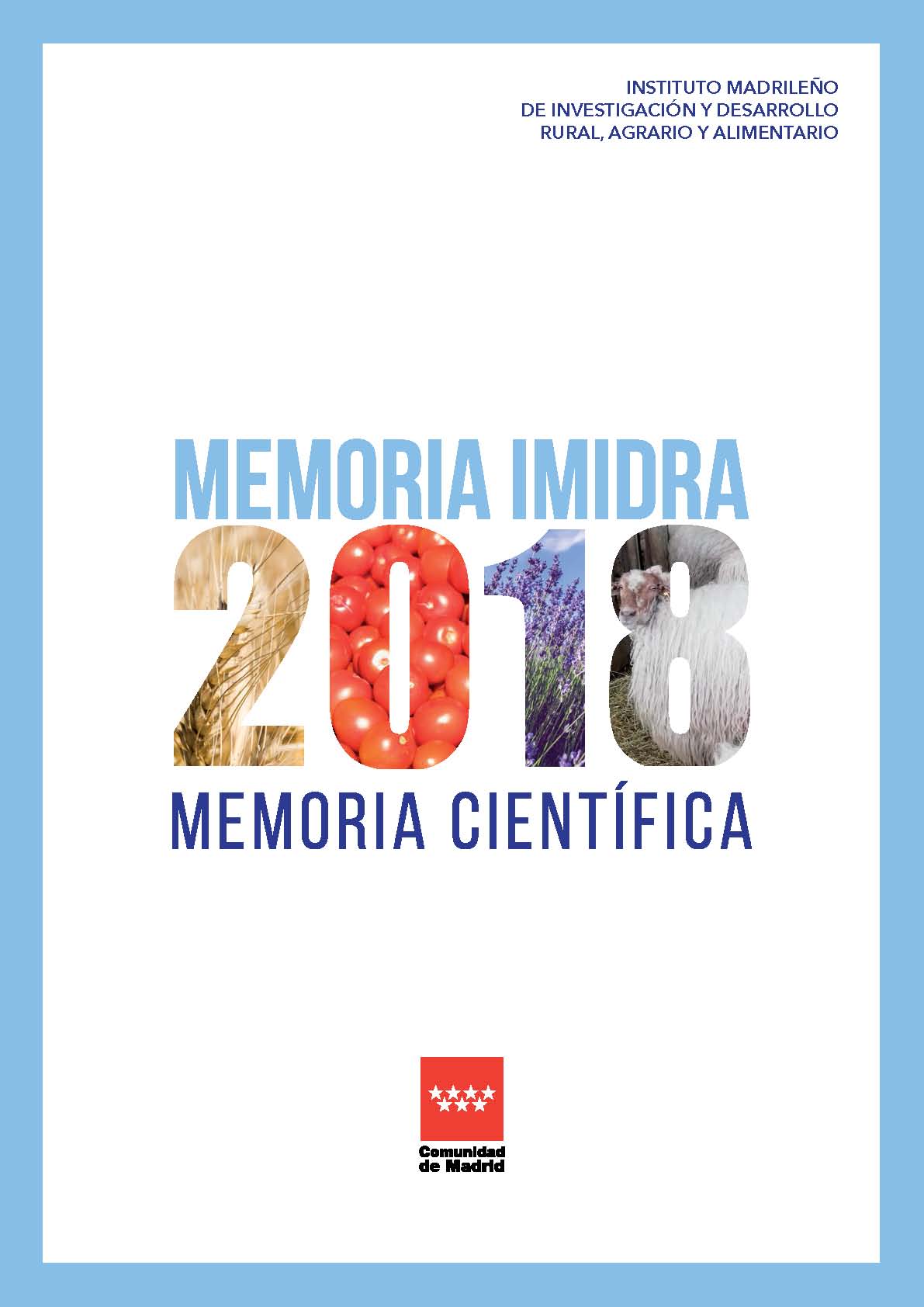 Portada de Memoria científica del IMIDRA 2018