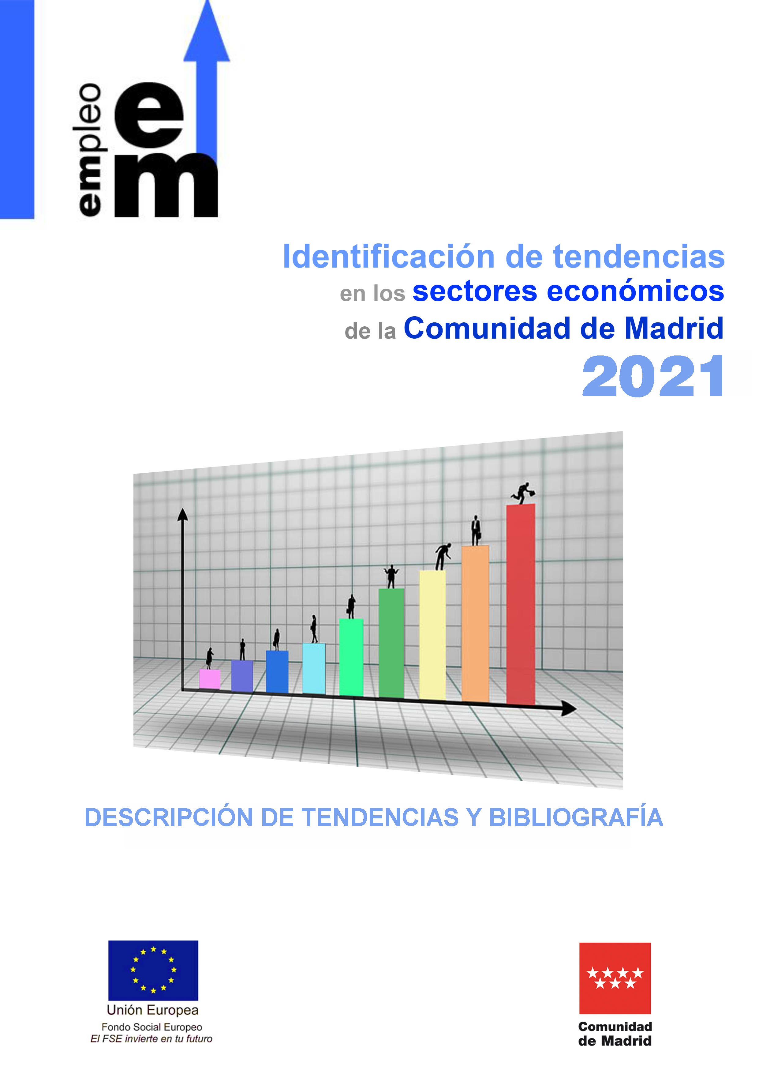Portada de Identificación de tendencias en los sectores económicos de la Comunidad de Madrid 2021. Familias Profesionales