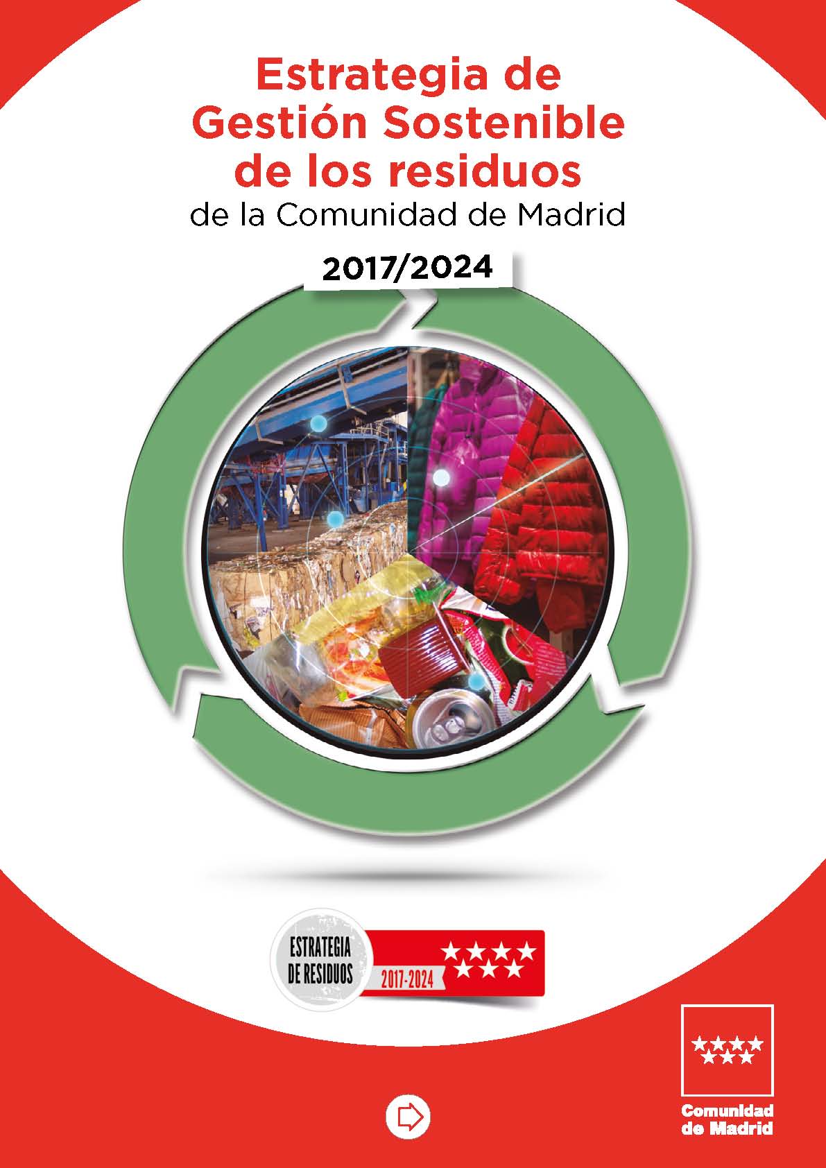 Portada de Estrategia de Gestión Sostenible de los residuos de la Comunidad de Madrid 2017/2024