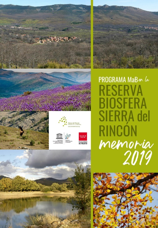 Portada de Programa MaB en la Reserva Biosfera Sierra del Rincón: memoria 2019