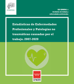 Portada de Estadísticas de enfermedades profesionales y patologías no traumáticas causadas por el trabajo. 2007-2020