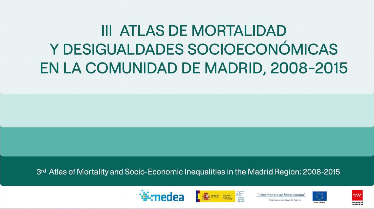 Portada de III Atlas de mortalidad y desigualdades socioeconómicas en la Comunidad de Madrid, 2008-2015