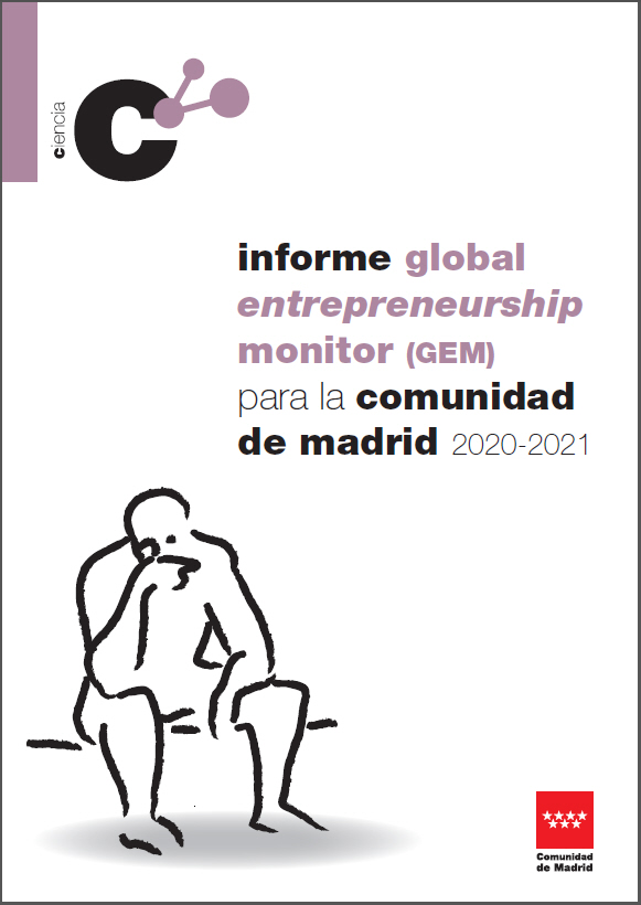 Portada de Informe Global Entrepreneurship Monitor (GEM) para la Comunidad de Madrid 2020-2021