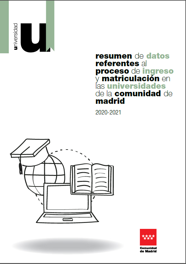Portada de Resumen de datos referentes al proceso de ingreso y matriculación en las Universidades de la Comunidad de Madrid 2020-2021