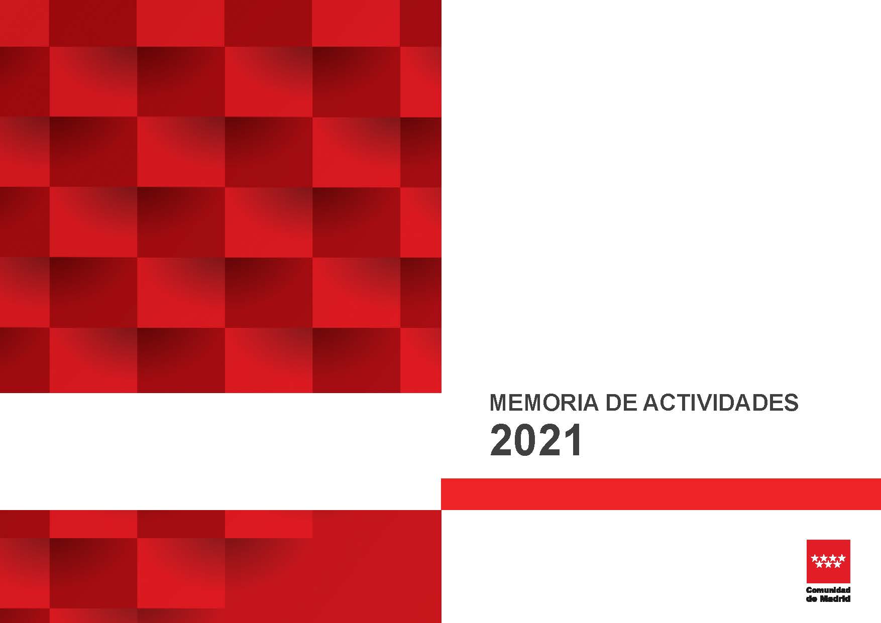 Portada de Memoria de actividades 2021