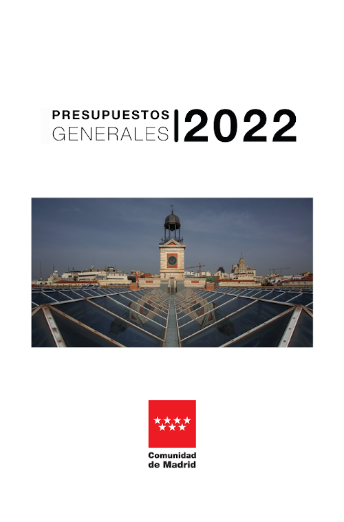 Portada de Presupuestos Generales de la Comunidad de Madrid 2022