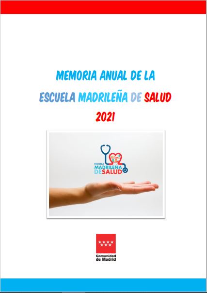 Portada de Memoria Anual de la Escuela Madrileña de Salud. Año 2021