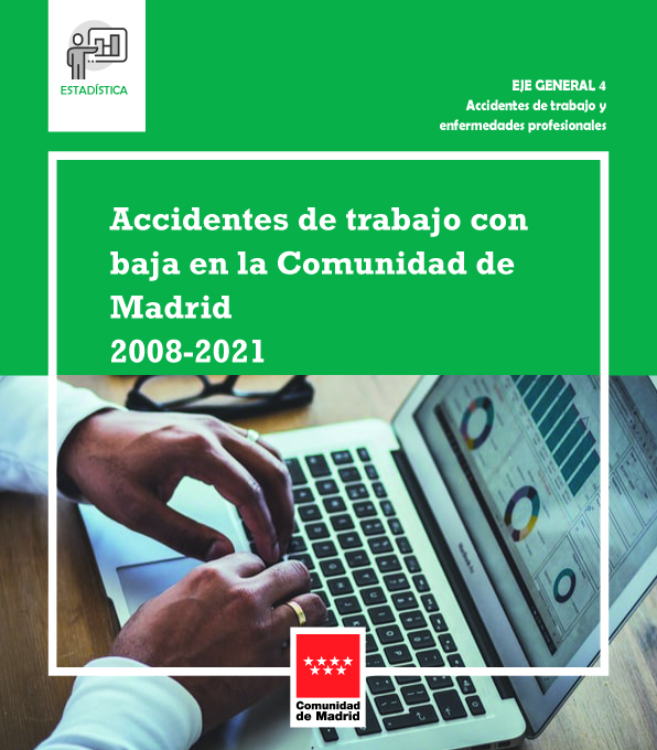 Portada de Accidentes de trabajo con baja en la Comunidad de Madrid. 2008-2021