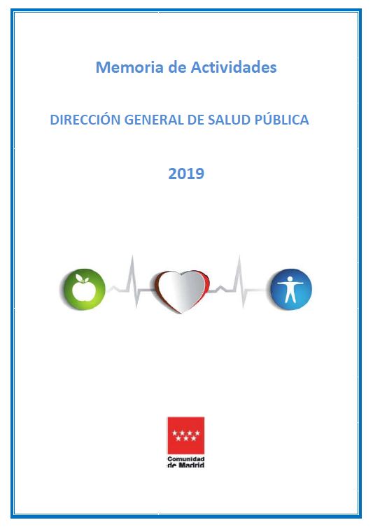 Portada de Memoria de actividades. Dirección General de Salud Pública. 2019