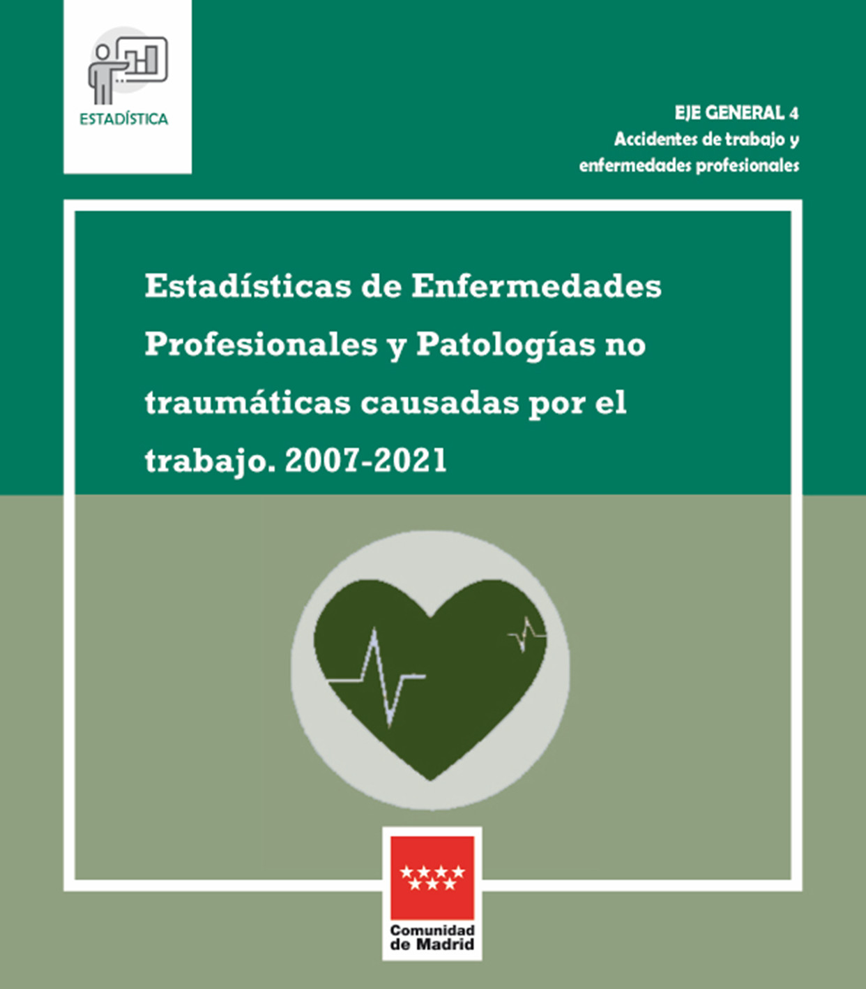 Portada de Estadísticas de enfermedades profesionales y patologías no traumáticas causadas por el trabajo. 2007-2021