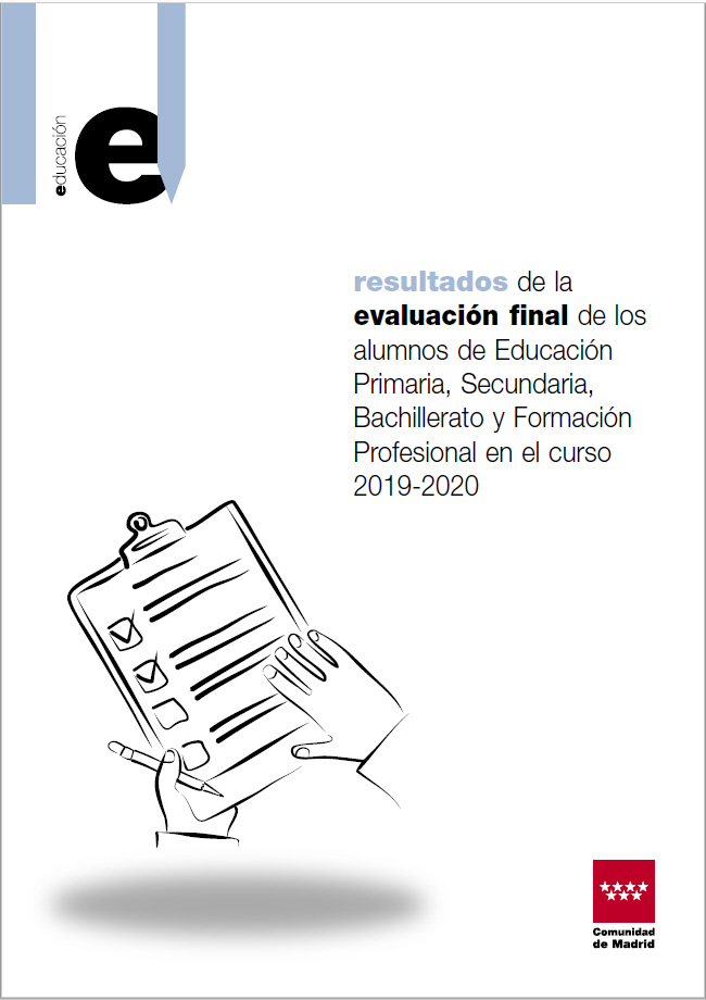 Portada de Resultados de la evaluación final de los alumnos de Educación Primaria, Secundaria, Bachillerato y Formación Profesional en el curso 2019-2020