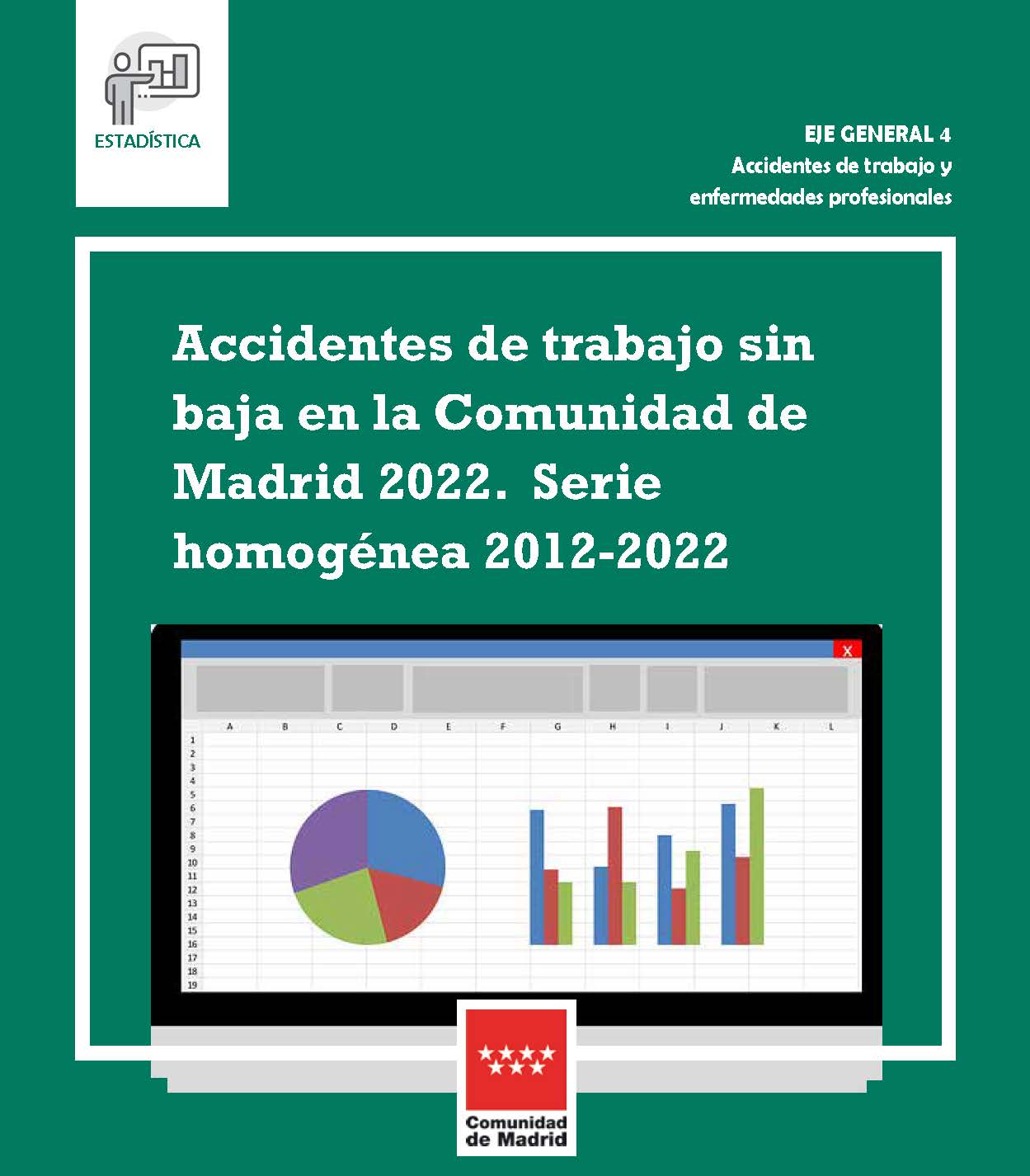 Portada de Accidentes de trabajo sin baja en la Comunidad de Madrid 2022. Serie homogénea 2012-2022