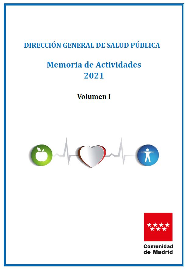 Portada de Memoria de Actividades. Dirección General de Salud Pública. 2021