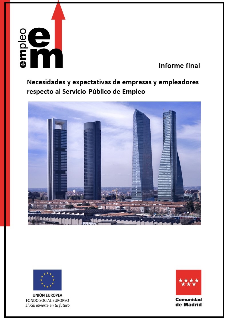 Portada de Necesidades y expectativas de empresas y empleadores respecto al Servicio Público de Empleo de la Comunidad de Madrid