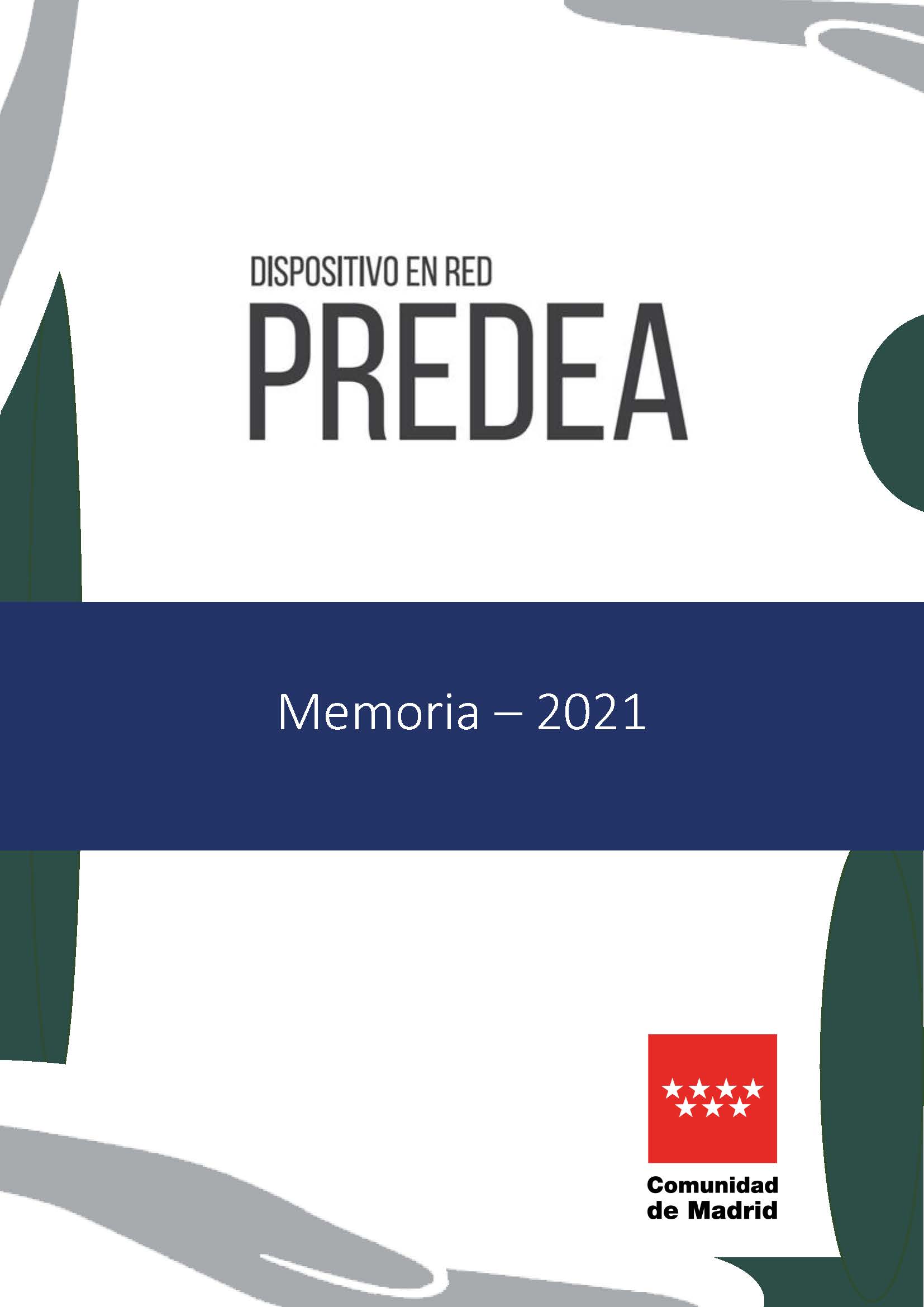 Portada de Memoria de la Red PREDEA-2021