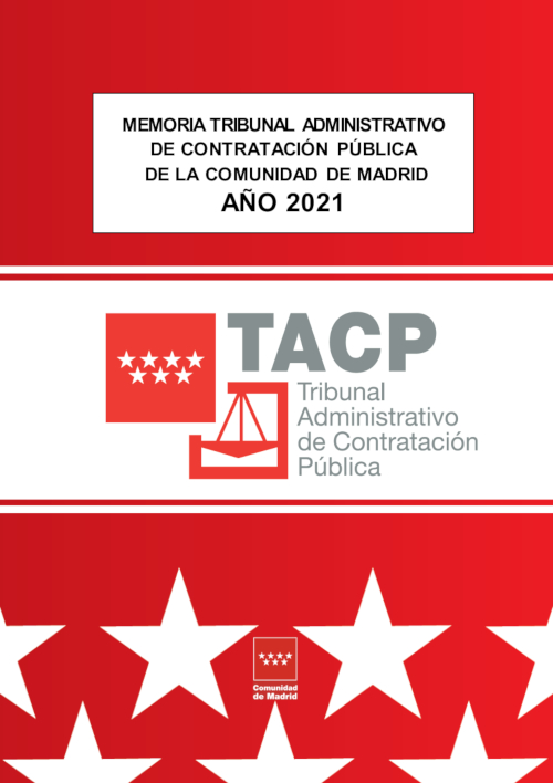Portada de Memoria Tribunal Administrativo de Contratación Pública de la Comunidad de Madrid: año 2021