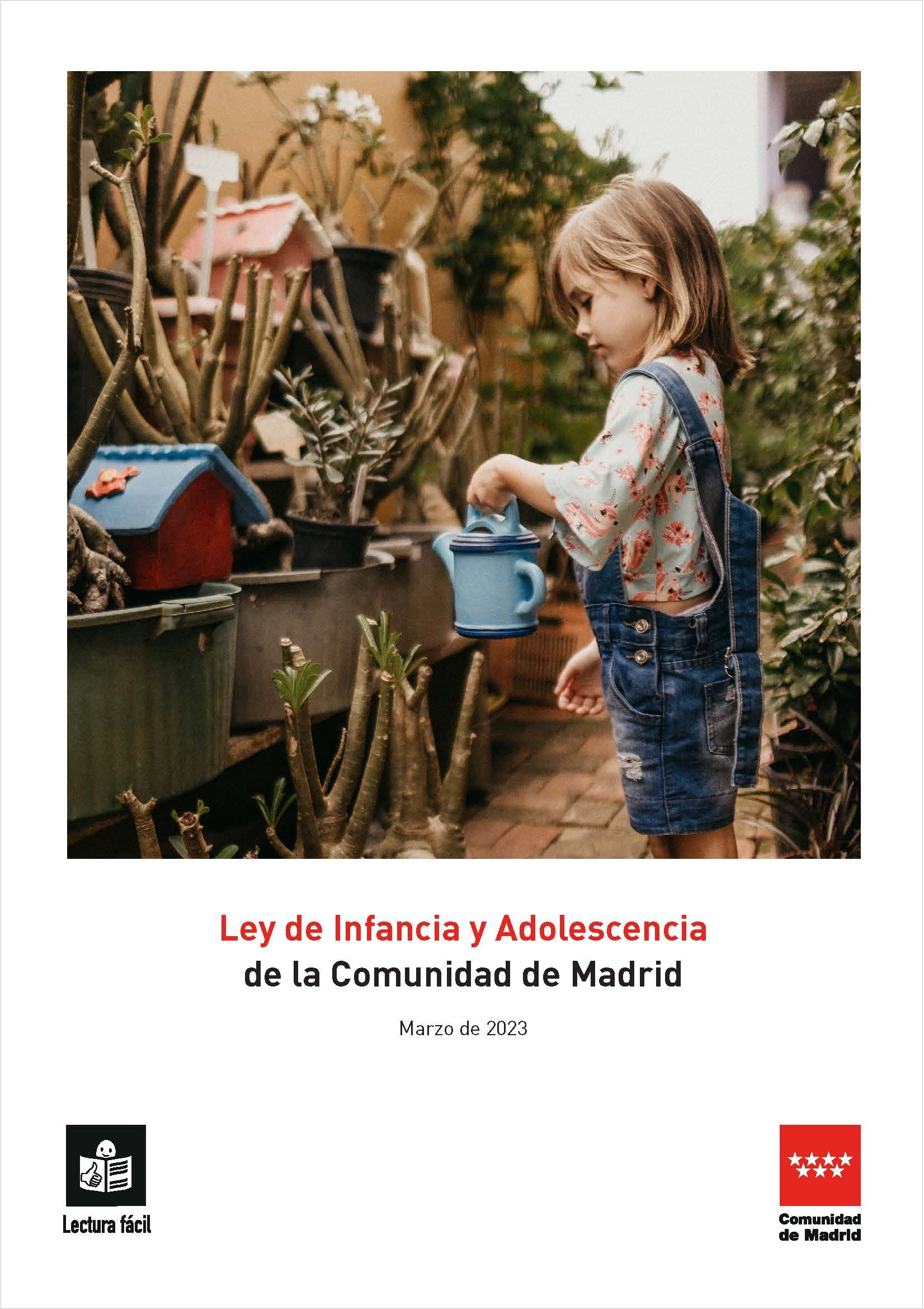 Portada de Ley de Infancia y Adolescencia de la Comunidad de Madrid. Versión lectura fácil
